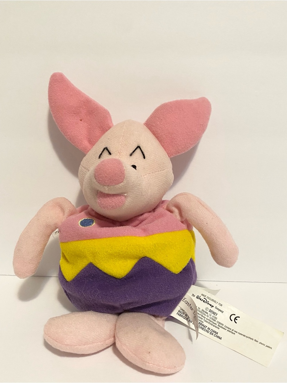 Winnie the Pooh Easter Egg Piglet Beanie Plush Small 6” Stuffed Animal Vintage